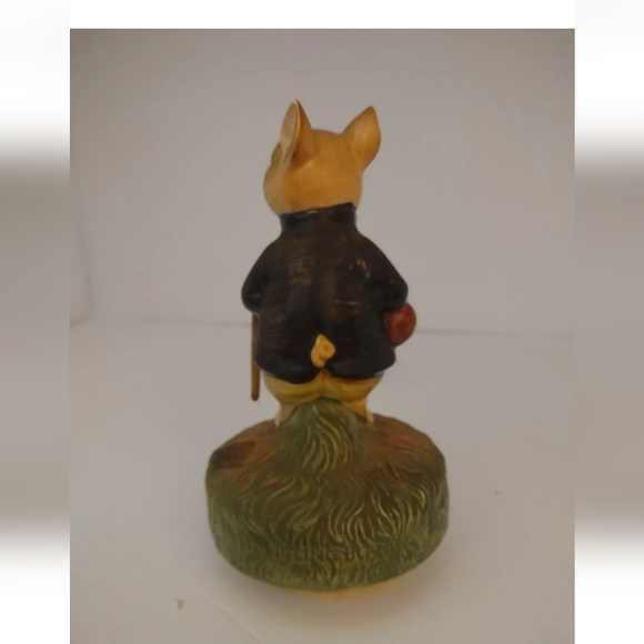 SCHMID BEATRIX POTTER "PIGLING BLAND" MUSICAL FIGURINE " KING OF THE ROAD " - Picture 3 of 5
